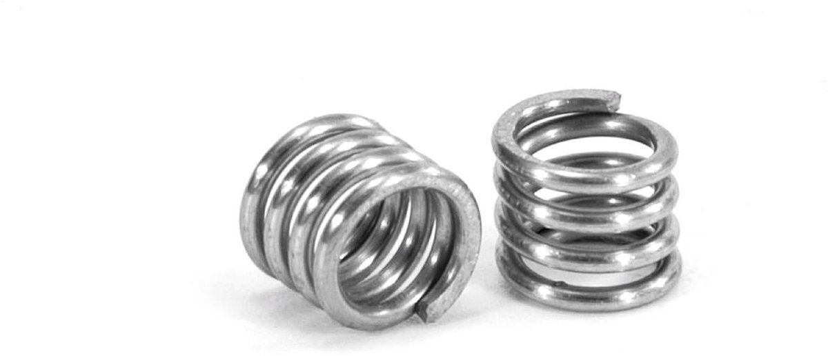 Drukveren Roestvrij Staal - Compressieveren Set - Montage en Reparaties - Hoge Elasticiteit - 6 mm x 5 mm - Zilver