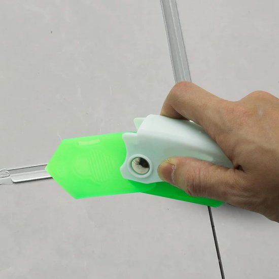 Siliconen Kitgereedschap - Voegengereedschap Kitmes - Kitranden Egaliseren - 9-in-1 Multifunctioneel - Verschillende Radiussen - Grijs van Merkloos	 — afbeelding 2
