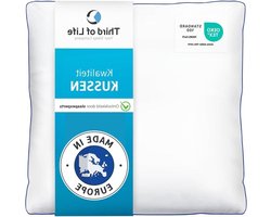 Hoofdkussen - Slaapkussen Neksteun - Optimale Nekondersteuning - Duo-holle vezeltechnologie - 65x65 cm - Wit