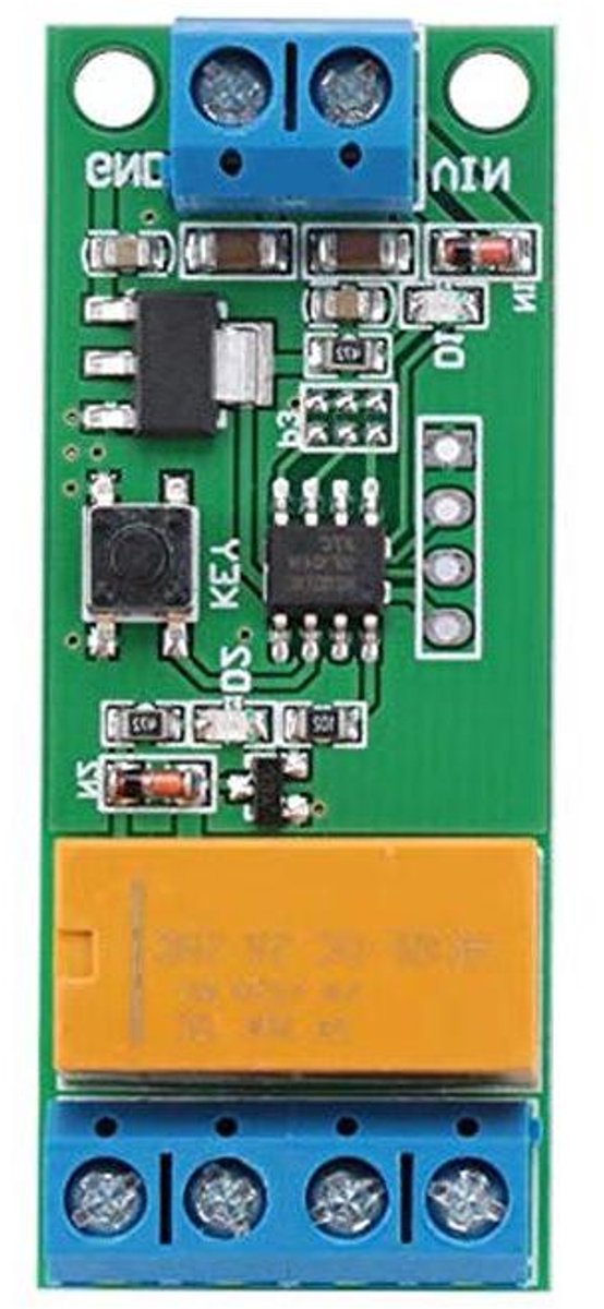 Motor Omkeer Timer - Polariteit Relais - Motor Besturing - Tijd Instelbaar - 54x22x15mm - Groen