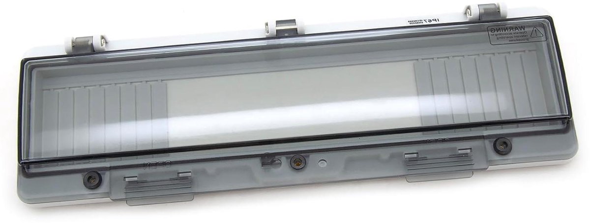Klapraam IP67 - Kijkvenster bedieningsklep - Schakelkast inbouwen - Slagvast polycarbonaat - 304 x 101 x 28 mm - Grijs