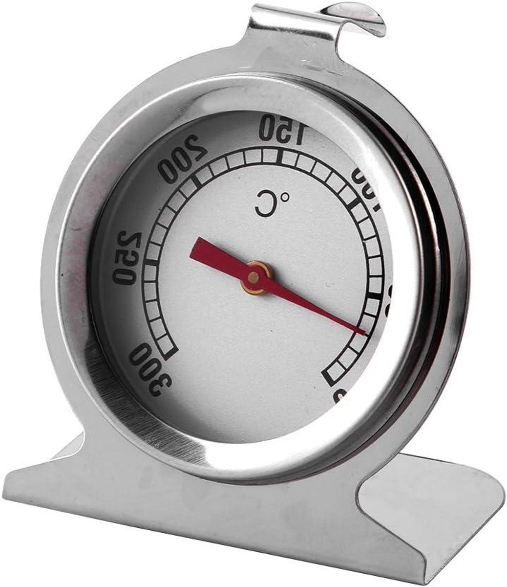 Oventhermometer - Keukenthermometer Bakthermometer - Nauwkeurig Koken - Roestvrij Staal - 2.8 Inch Wijzerplaat - Zilver