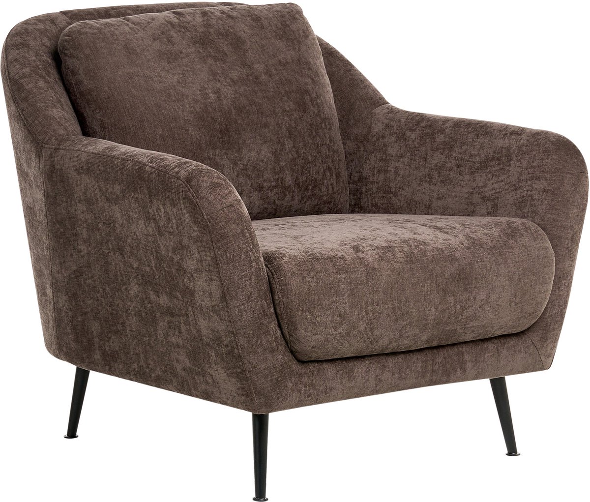 EIBY - Fauteuil - Donkerbruin - Chenille