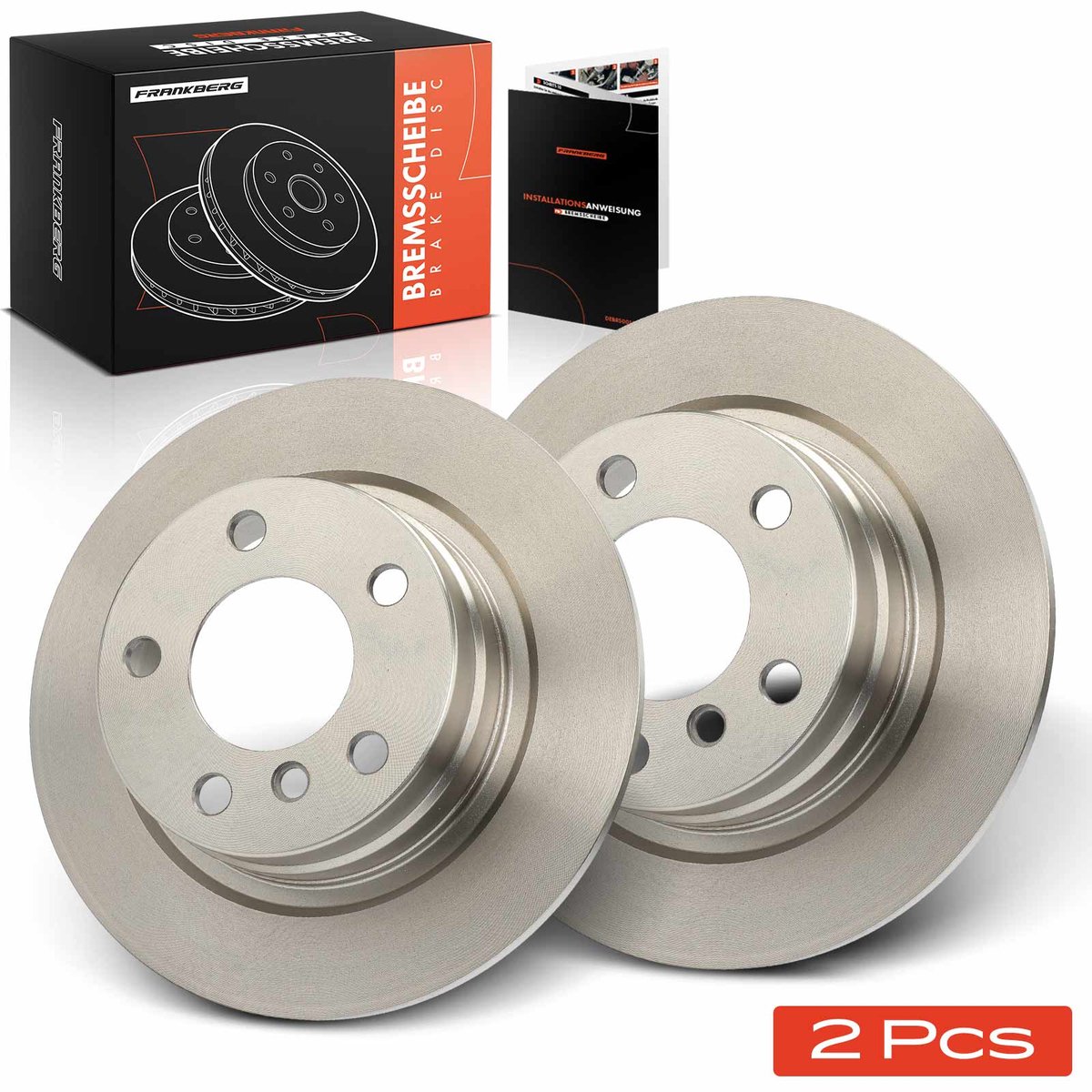 Frankberg 2x Remschijven Achteras voor Toyota Verso R2 16L 18L