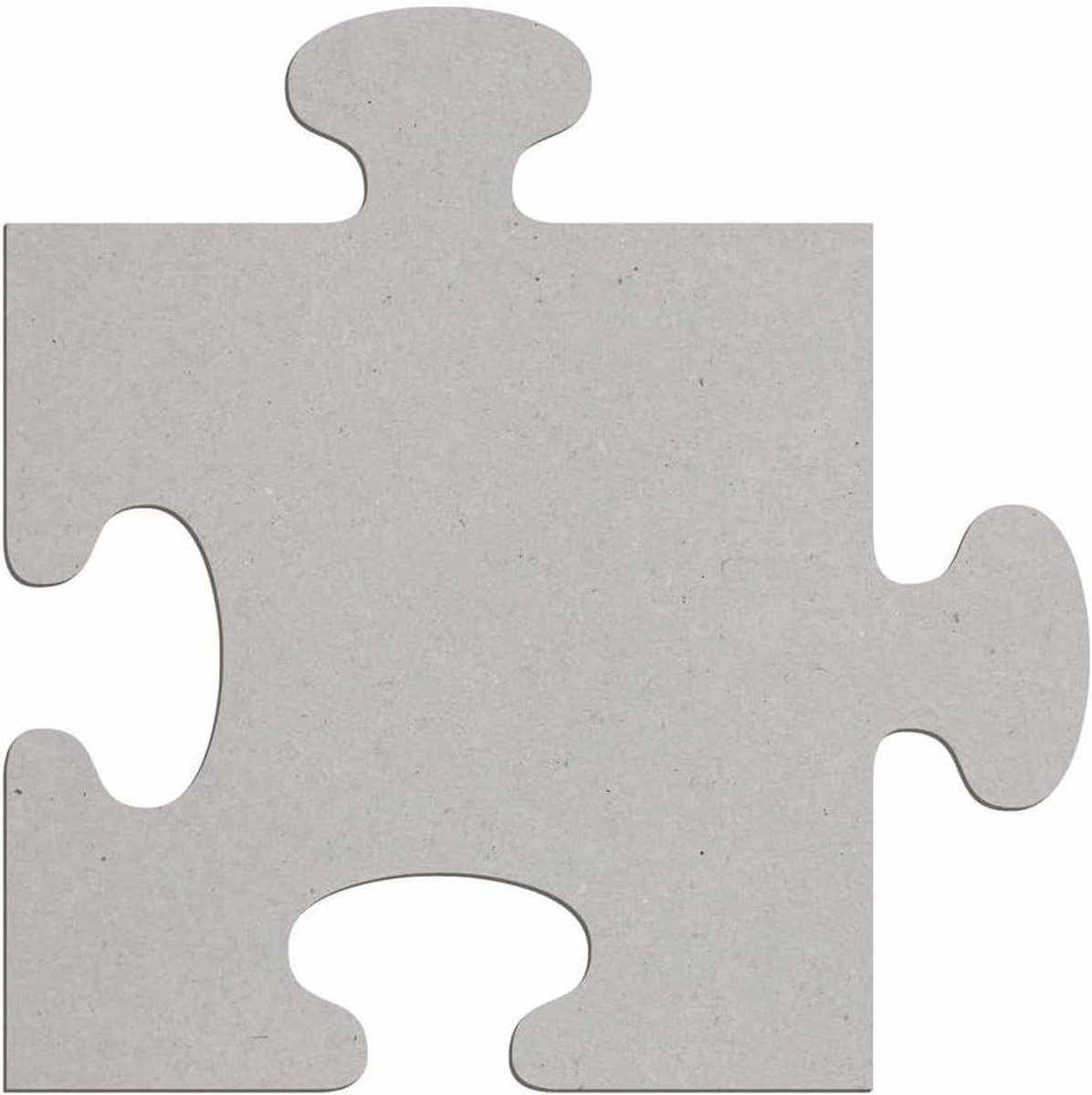 Kartonnen Puzzelstukje - Knutseldecoratie Puzzel - Decoreren Knutselen - Glad Oppervlak Bruine Randen - 3-50 cm Breed - Bruin