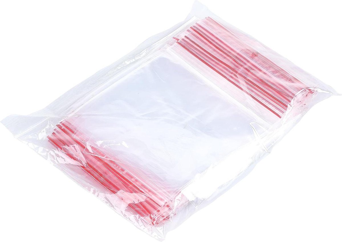 ZIP zakjes met druksluiting - Ritszakken plastic zak - Opslag en organisatie - Levensmiddelen geschikt - 25 x 35 cm