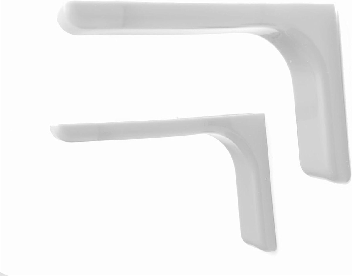 Steun Beugels - Plankdragers Verborgen - Planken Bevestigen - Onzichtbare Bevestiging - 120mm - Wit