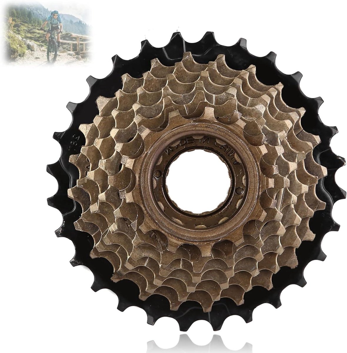 Fietswiel Cassette - Vliegwiel Tandwiel - Soepel Fietsen - 8 Versnellingen - 13-28T - Zilverkleurig