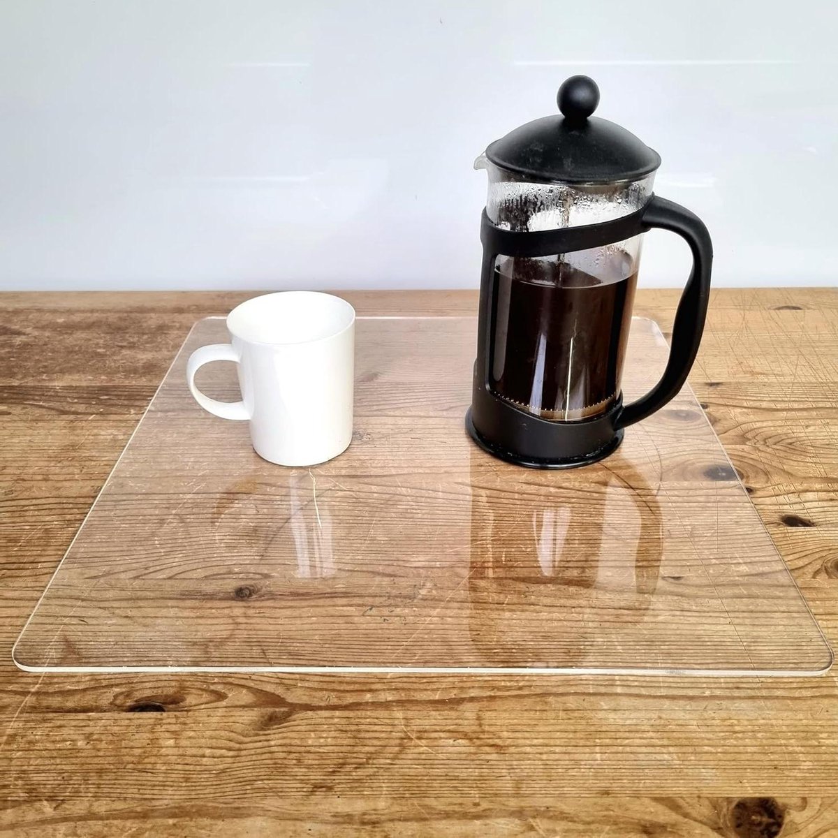 Werkblad Beschermer - Aanrecht Bescherming - Keukenwerk Beschermen - Laser Gesneden Randen - 60 x 45 cm - Helder