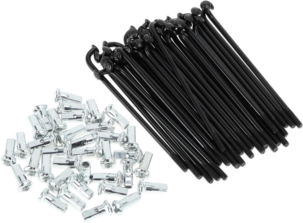 Universele Fiets Spaken - Fiets Wiel Spaken - Fiets Wielen Herstellen - Carbon Staal Materiaal - 72mm Lengte - Zwart