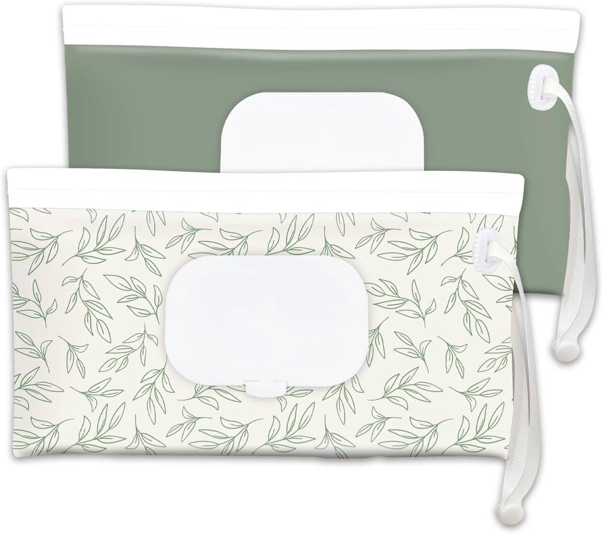 Baby Wipes Dispenser - Wipes Houder Reizen - Onderweg Schoonhouden - Lekvrij en Duurzaam - 1.0 Count - Sage