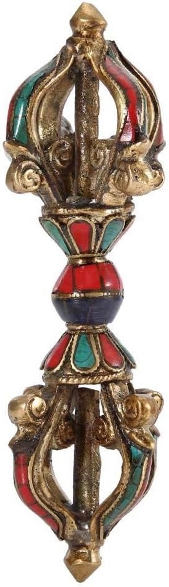 Vintage Vijf Strengen Pestle Demon Vajra voor Boeddhistische Religieuze Rituelen en Meditatie Accessoires