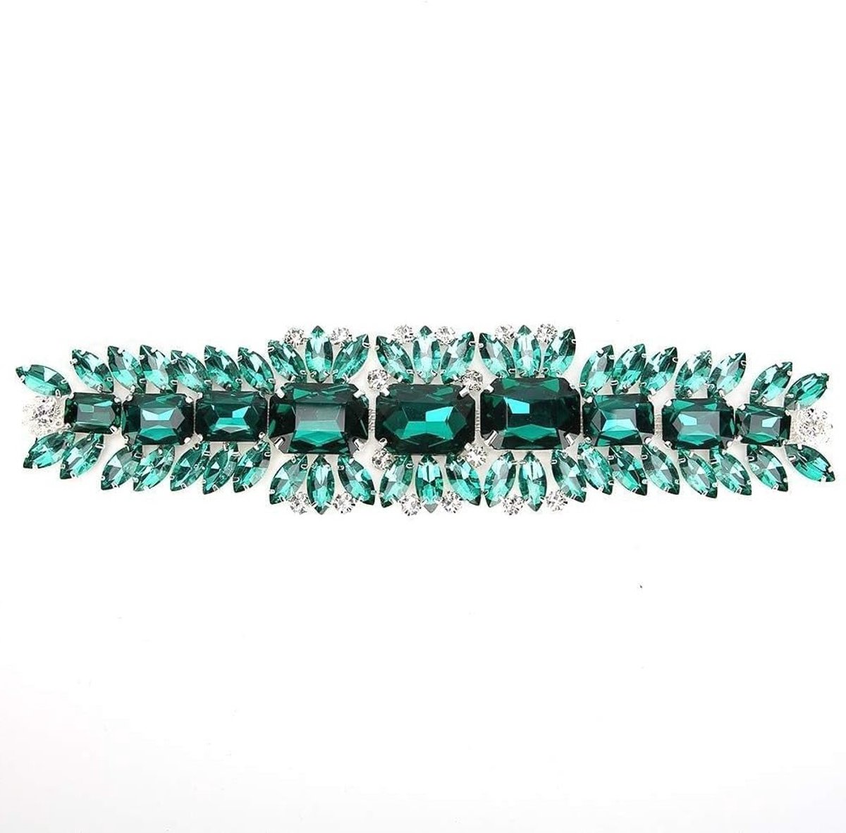 Elegante Bruidsriem met Kristallen en Strass Applicaties voor DIY Jurken, Tassen en Schoenen
