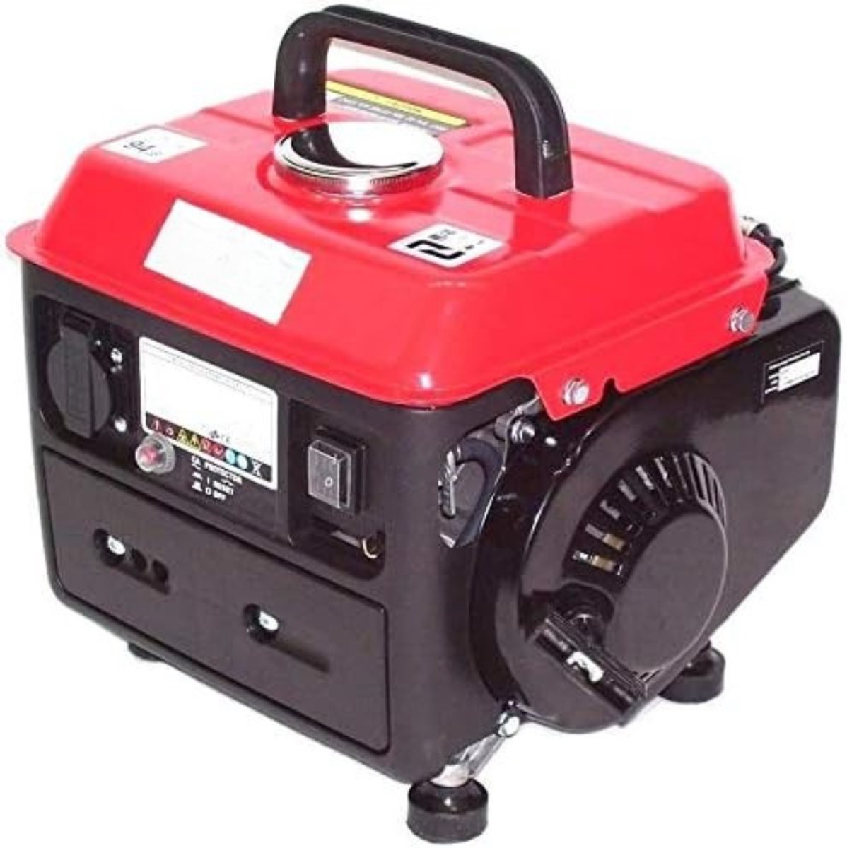 REN® Stroomgenerator - Stroomgenerator - Powerstation - grote stroomgenerator - handmatige zwengelgenerator - Rood - 39cm x 36cm x 35cm