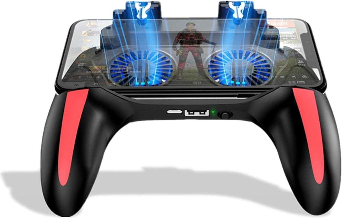 Mobiele Game Controller - Telefoon Gamepad - Mobiel Gamen - Dubbele Ventilator Koeling - 4.7-6.5 inch - Zwart
