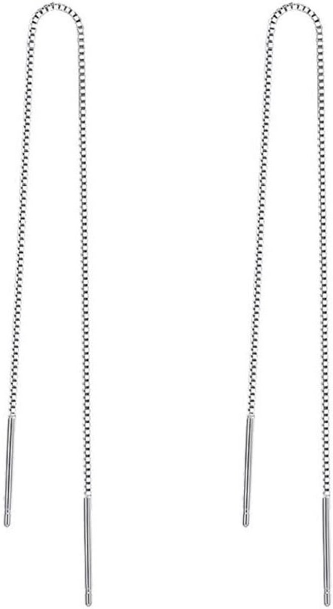 Elegante Dangle Oorbellen en Lange Ketting voor Vrouwen - Zilveren Tassel Oorbellen met Stijlvolle Ontwerpen en Hoogwaardige Materialen