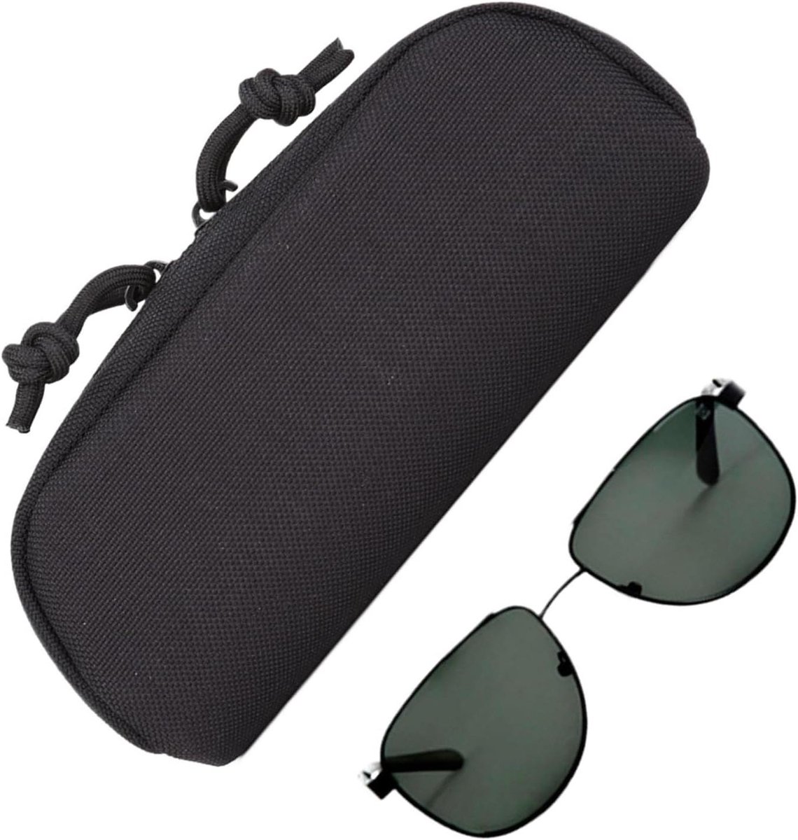 Brillenhoesje Hardcase - Brillen Etui - Brillen Beschermen - Semi-Rigide Structuur - Universeel - Zwart