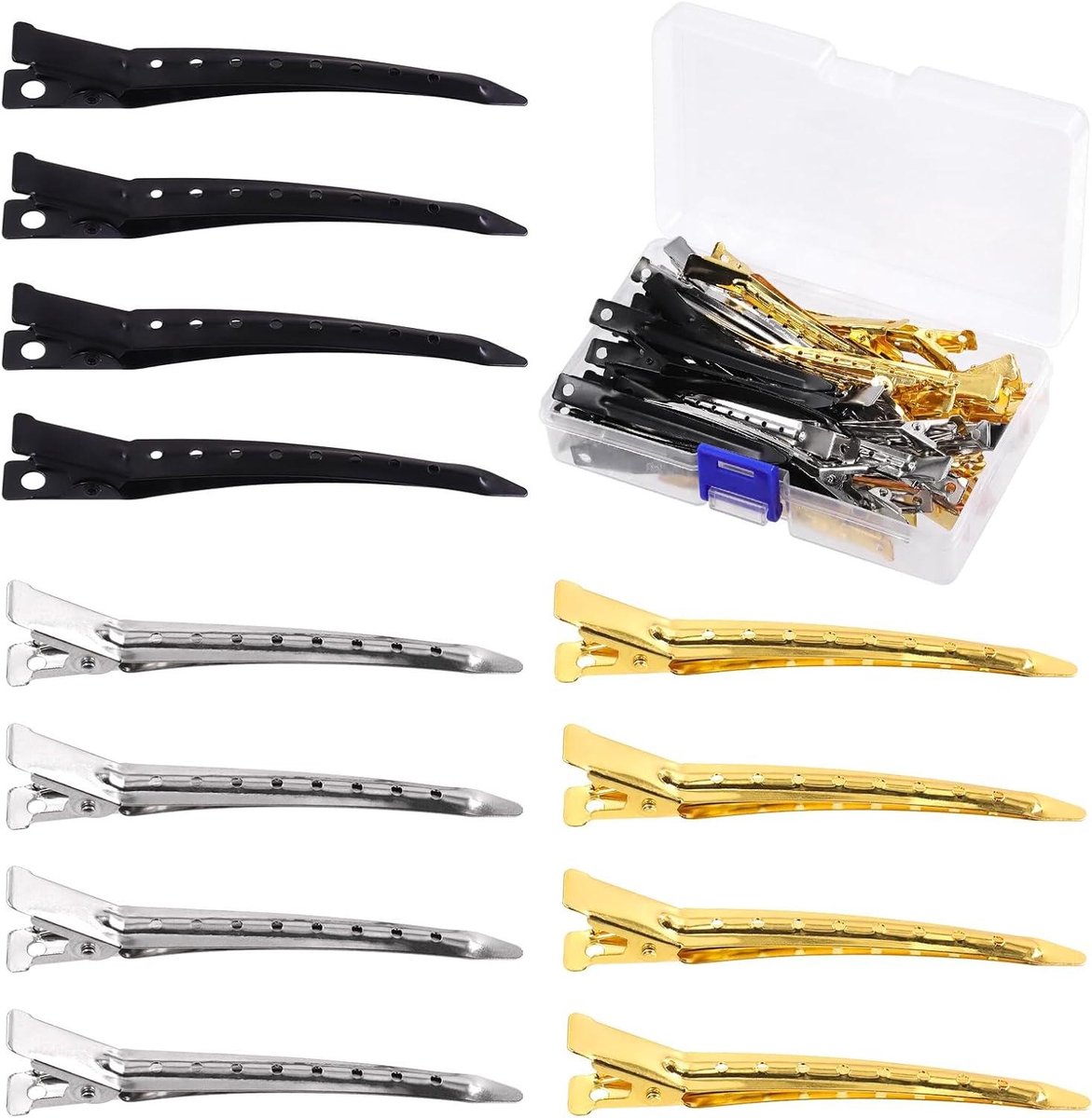 Haarclips Set - Alligator Clips Eend Bill Clips - Haar Styling - Met Gaten Ontwerp - 9 cm