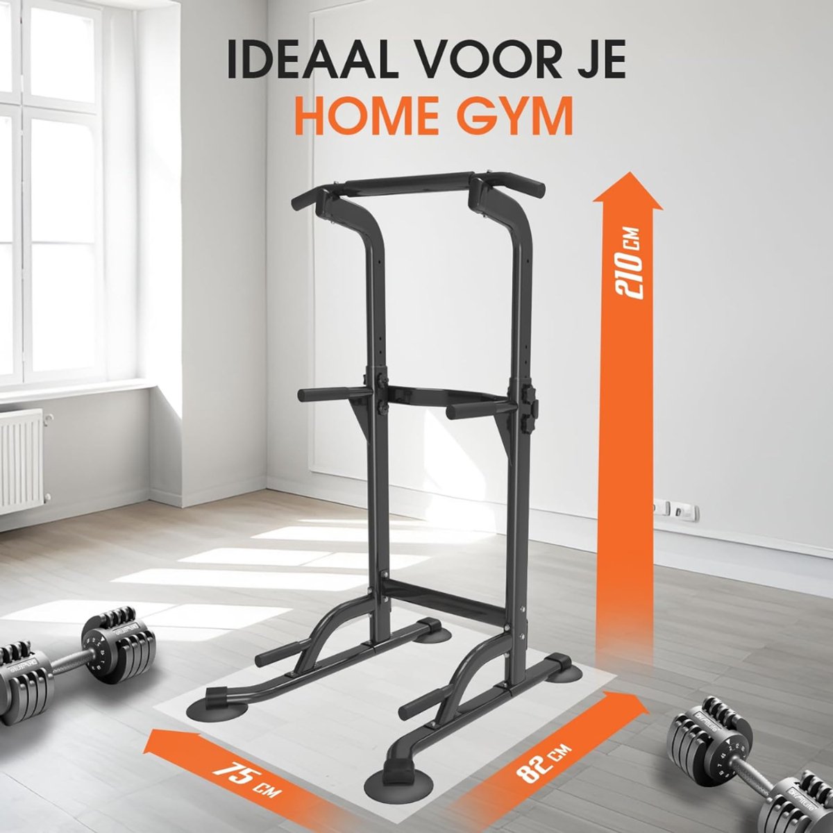 Quvo® Squat Rack - Squat Wedge - Power Rack - Zwart - 82cm x 75cm x 210 cm thumbnail 2