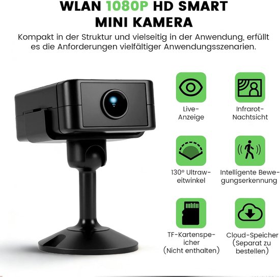 Mini Spy Camera - HD Camera - Thuis Bewaken - Nachtzicht Functie - 1080p Resolutie - Basic Edition — afbeelding 3