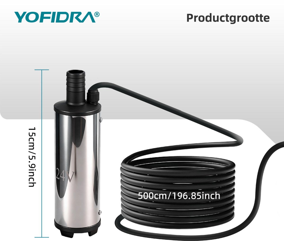 Yofidra Accu Waterpomp - Draagbare Waterpomp - Draagbare Zuigpomp - mit 2x Accu’s - Compact - voor zwembad, tuin, vijver – foto 8