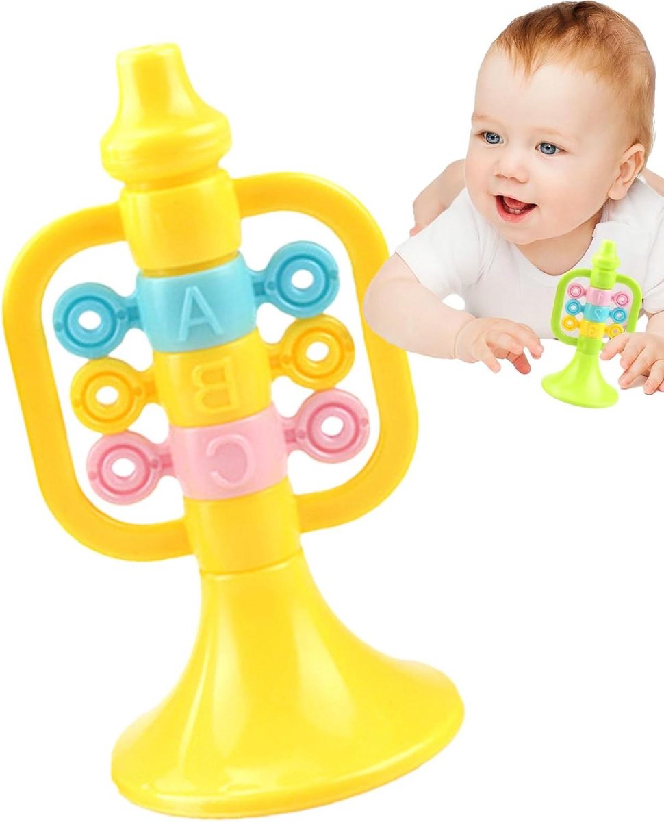 Kindertrompet Speelgoed - Muziek Speelgoed - Muzikale Ontwikkeling - Cartoon Vorm - 20 x 7 x 14 cm - Meerdere Kleuren
