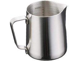 Melk Kruik - Opschuimkan - Koffie Maken - Roestvrij Staal - 300 ml - Zilver