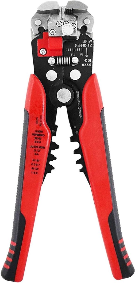 Duurzame Krimptang - Kabel Stripper - Elektrisch Repareren - Arbeidsbesparend Ratelmechanisme - 0.2-6.0 mm2 - Rood