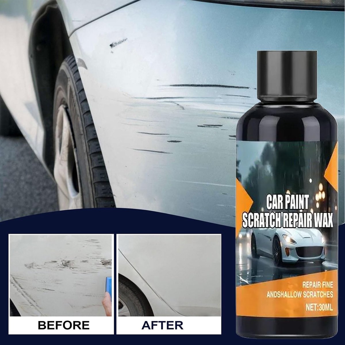Krassenverwijderaar Auto - Lak Reparatie - Voertuig Herstellen - Universeel Kleurgebruik - 30 ml - Universeel – foto 7