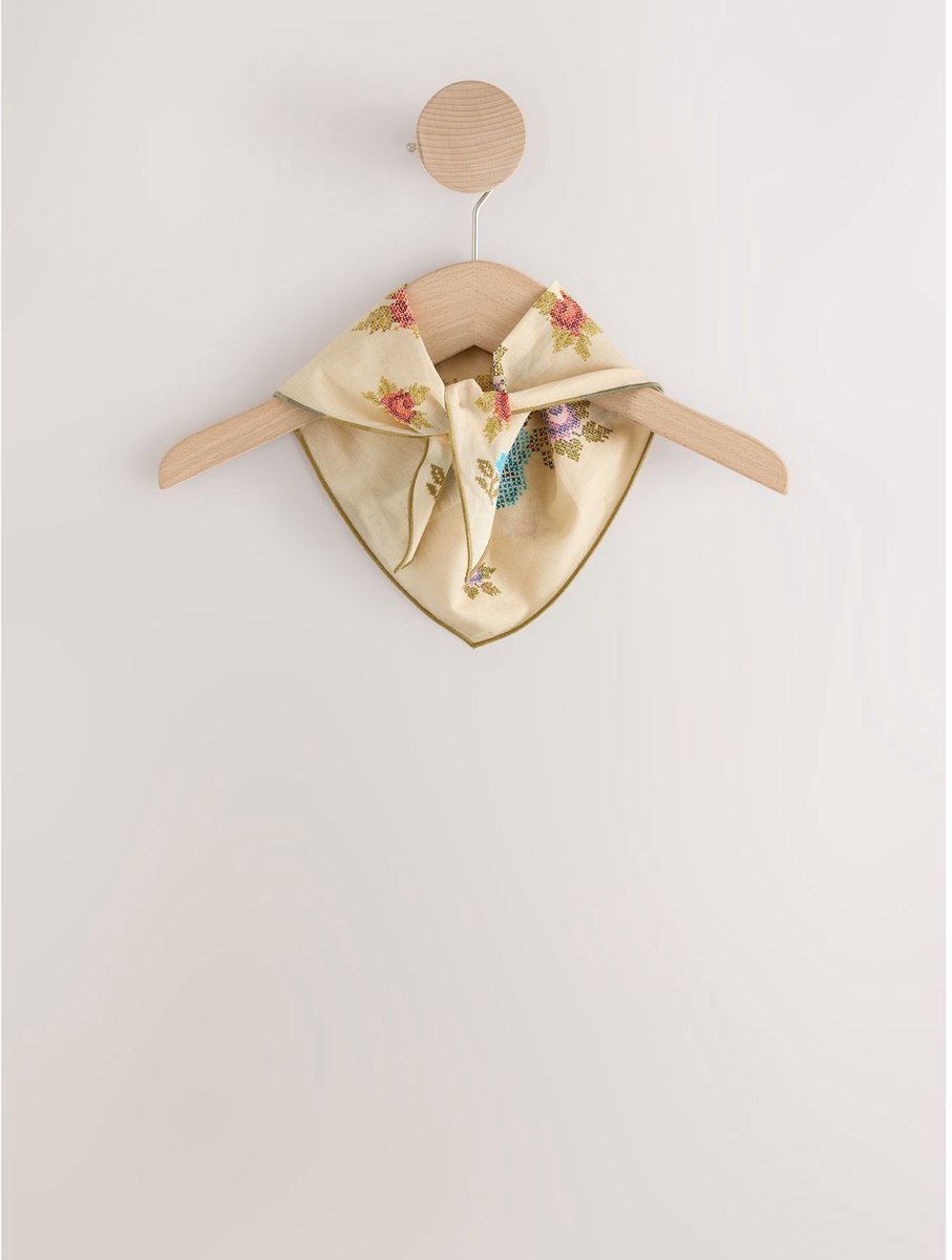 Next - Dames - Halsdoek met print - Crème