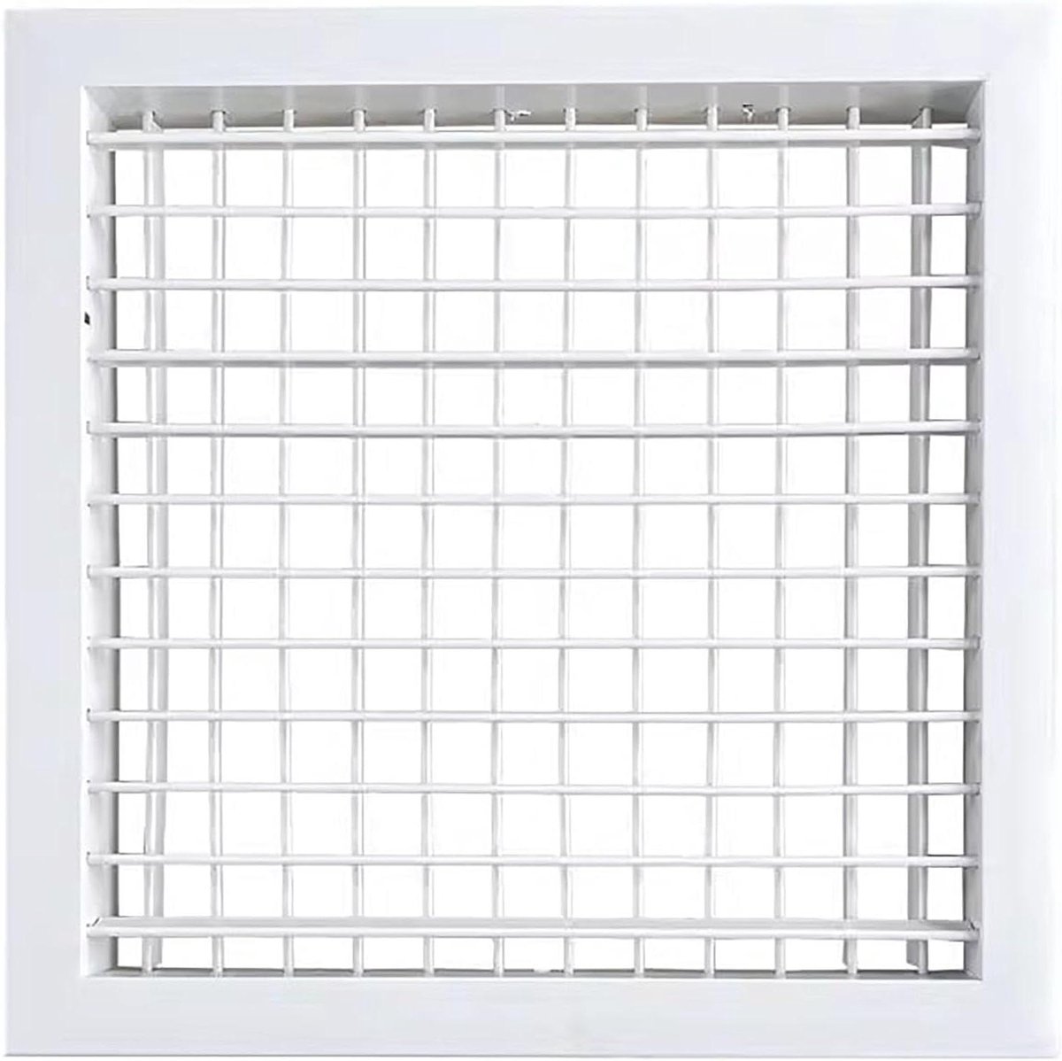 Luchtrooster Afdekking - Ventilatie Roosters - Luchtcirculatie Verbeteren - Verstelbare Lamellen - 500 x 500 mm - Zwart