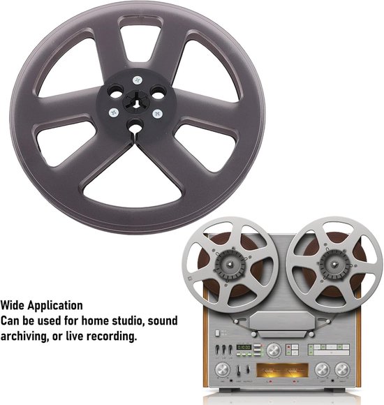 Take Up Reel, 7 Inch 6 Gaten NAB Flens Lege Opname Geluidsspoel met Luchtbestendige Gaten voor Studer Reel to Tape Recorder (GRAY) — afbeelding 2