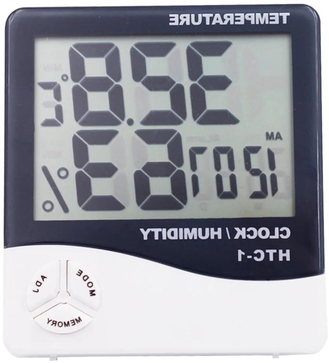 Weerstation, -2 Home Indoor Outdoor Thermometer Hygrometer Digitale Temperatuur Vochtigheidsweergave Meter Klok Weerstat Sonde(HTC-1)