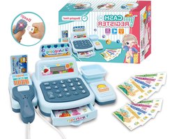 Dioche Interactive Kids Supermarket Cash Register Toy Cash Register Playset with Scanner for Role Play Learning Counting and Social Skills Durable Plastic Construction Bright Colors