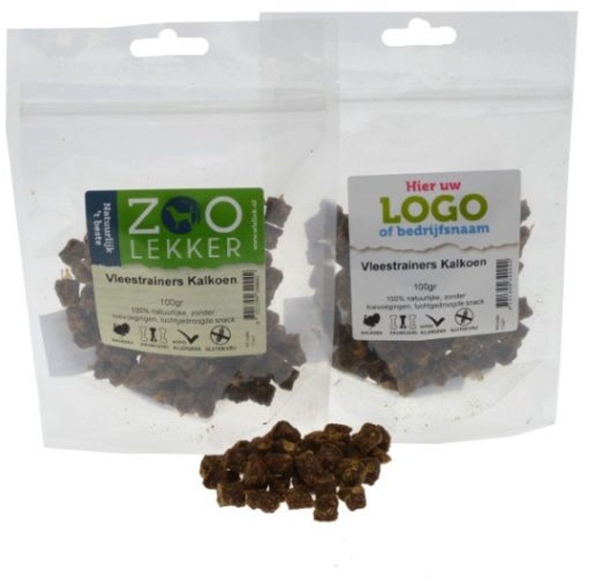 Zoolekker Vleestrainers kalkoen | trainingssnack hond | 100 g