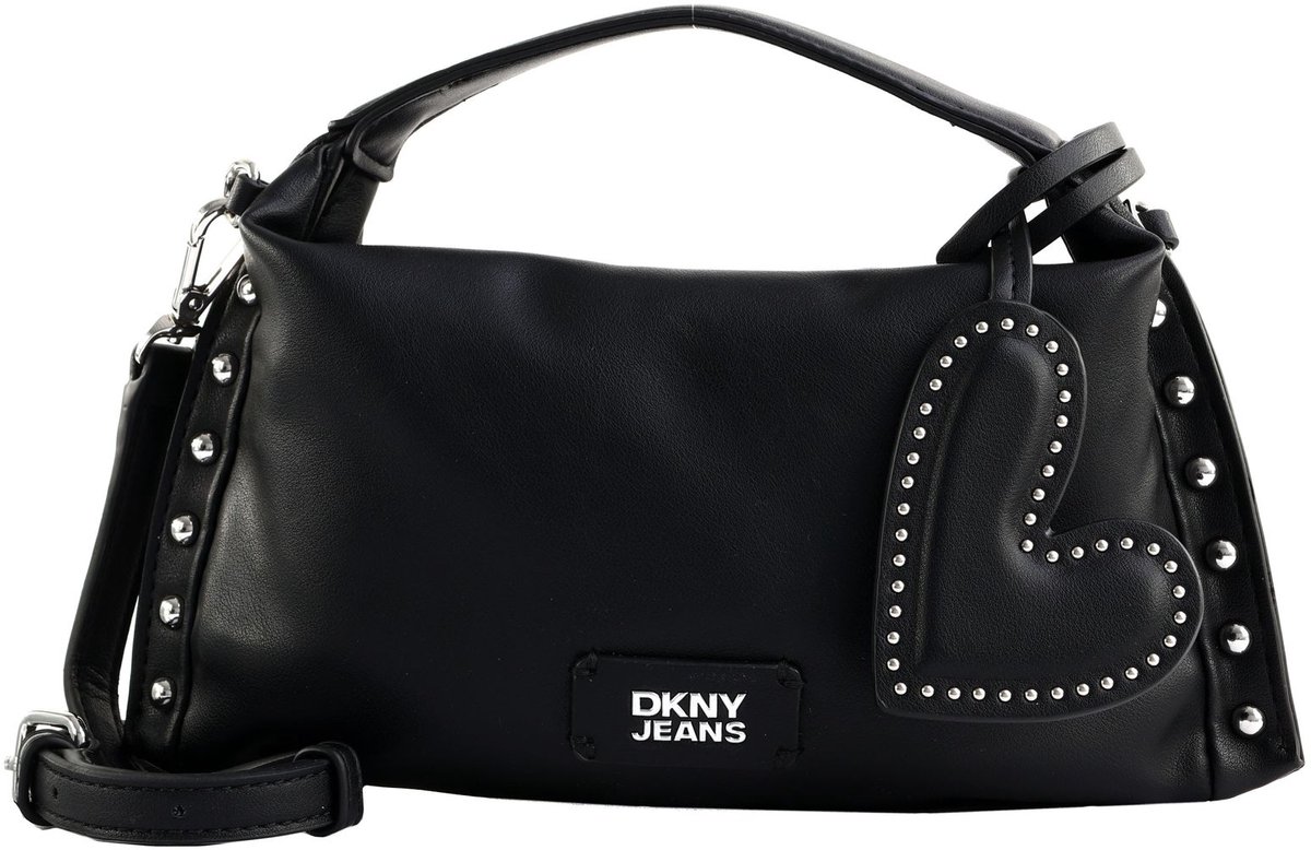 DKNY schoudertas handtas Rocco Mini Crossbody Bag Black / Silver zwart