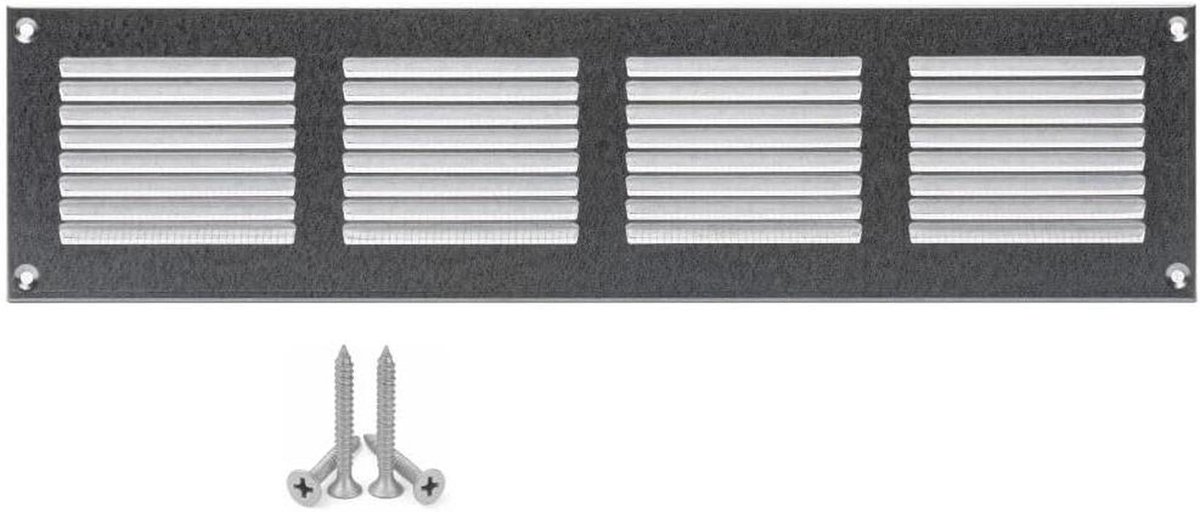 Ventilatierooster - Afvoerrooster - Ventilatie Verbeteren - Insectenbescherming - 400x100mm - Verzinkt