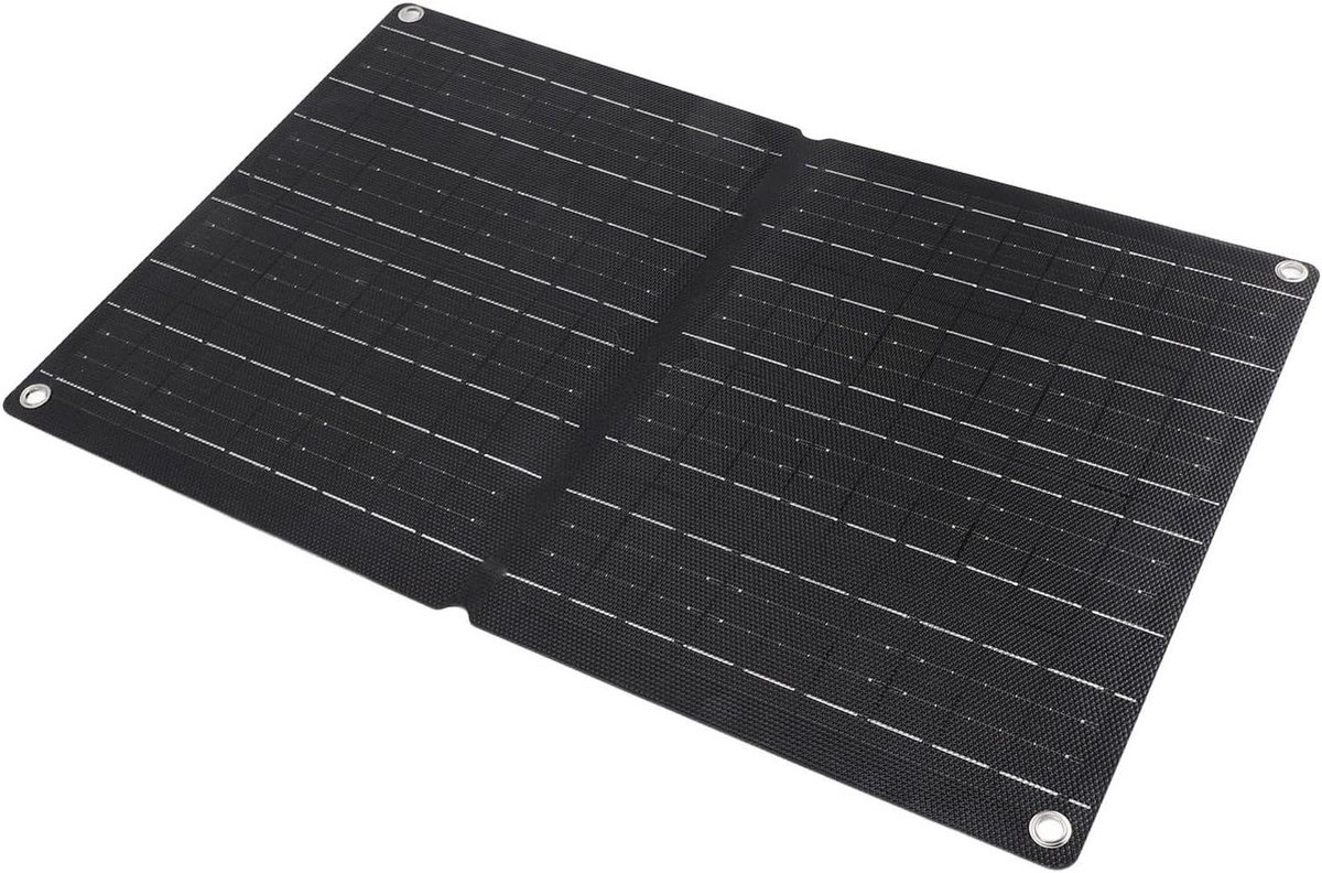 Opvouwbaar Zonnepaneel - Draagbare Energie - Buiten Opladen - Met Controllerkit - 60W Vermogen - Zwart