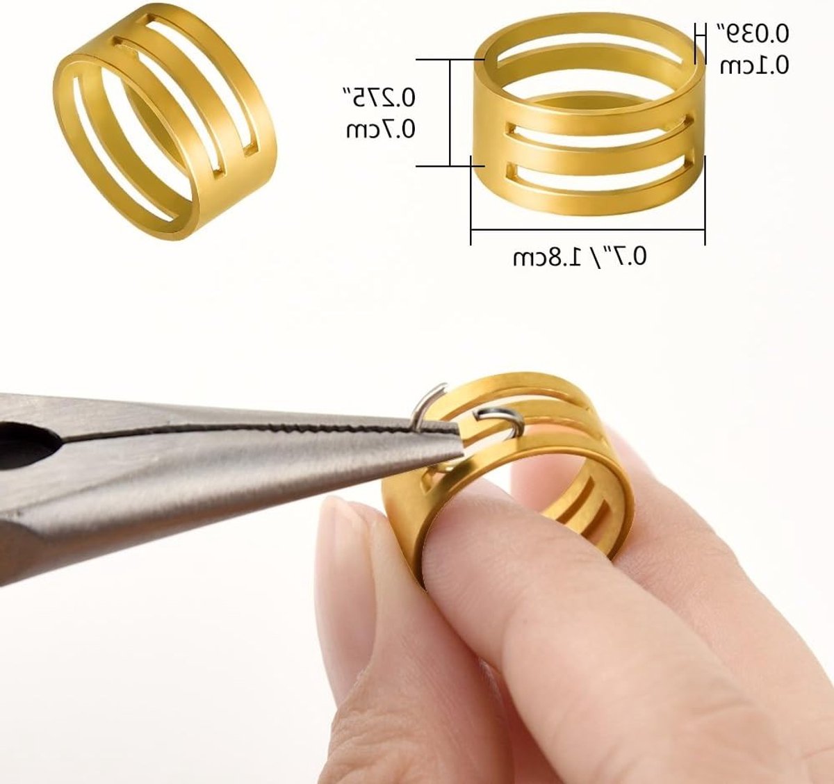 Dailygoods- Sieradenmaakset - Sieradenreparatieset - Gereedschapset - Inclusief messing ring - Pincet - Tang - Perfect voor beginners - Sieradenkit — cadeau in Sieraden - foto 4