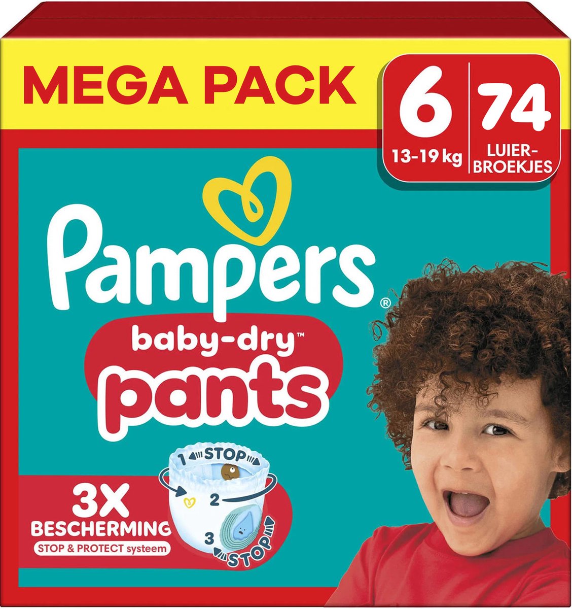 Pampers - Baby Dry Pants - Maat 6 - Mega Pack - 74 stuks - 14/19 KG