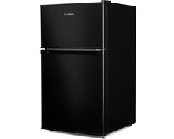 Klarstein Diepvriezer Big Daddy Cool Koelvriescombinatie 87L 40 dB - Koelkast met Vriesvak - Mini-Koelkast Compact - voor Keuken voor Singles - LED Vrijstaand Glazen Lades - Freezer - Vrieskast - Diepvrieskast - Vrieskast Klein