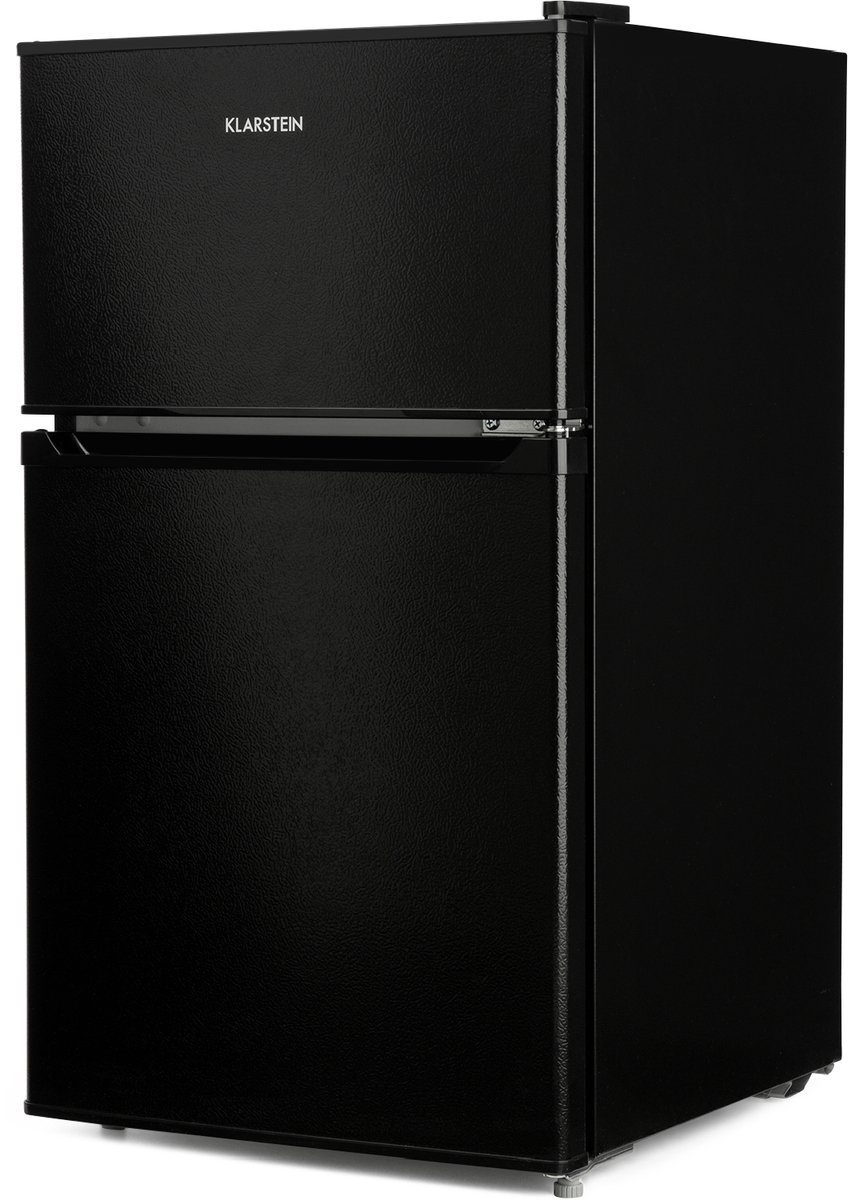 Klarstein Diepvriezer Big Daddy Cool Koelvriescombinatie 87L 40 dB – Koelkast met Vriesvak – Mini-Koelkast Compact – voor Keuken voor Singles – LED Vrijstaand Glazen Lades – Freezer – Vrieskast – Diepvrieskast – Vrieskast Klein