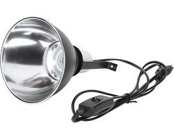 Warmtelamp Kap - Huisdier Heater - Reptielen Warm Houden - Met Aan/Uit Schakelaar - 14 cm Diameter - Metaal