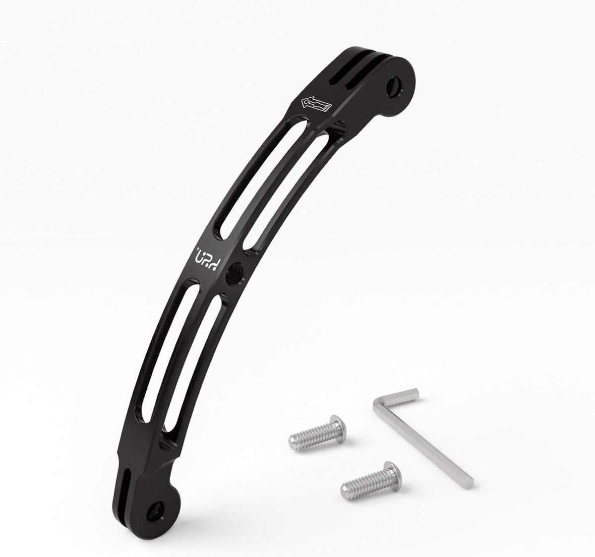 Verstelbare gebogen camera-arm van aluminium voor actiecamera's met 1/4 schroefgat - 13,5 cm lengte, ideaal voor avontuurlijke opnames en stabiliteit
