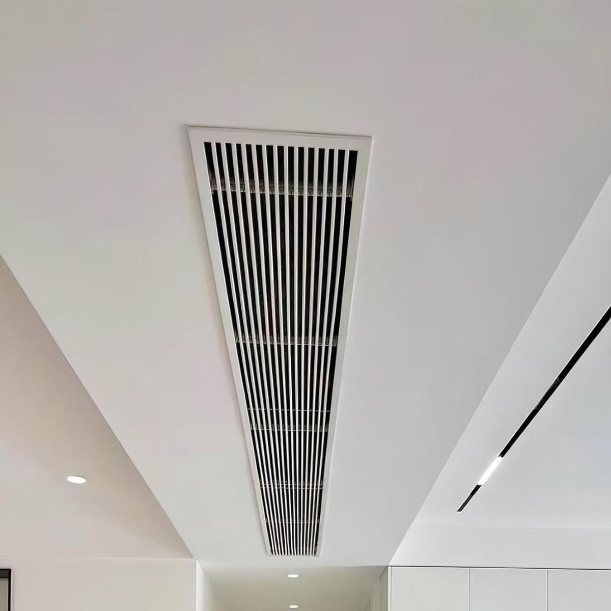 Luchtrooster op maat - Ventilatieafdekking - Luchtstroom verbeteren - Afneembaar ontwerp - 80 x 15 cm - Wit