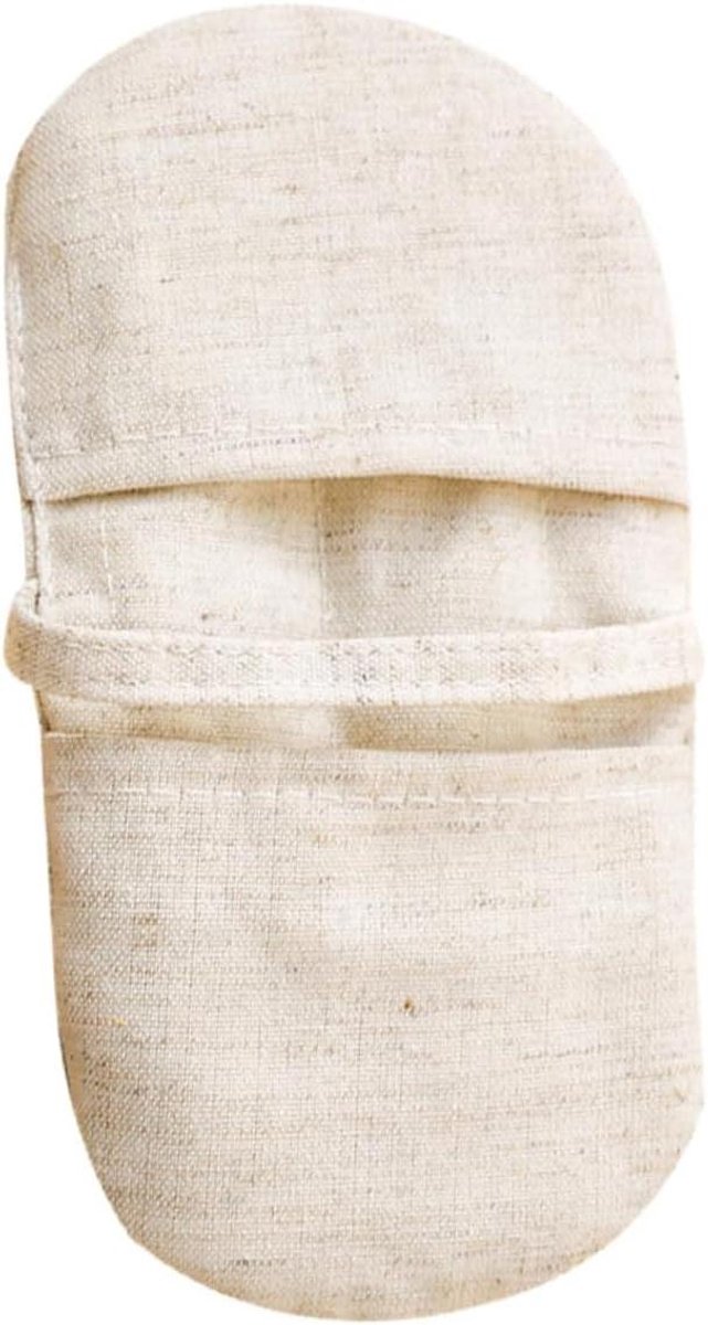 Ovenwanten Katoen Linnen - Bakhandschoenen Keuken - Veilig Koken - Vingers Ontwerp - 18.5 x 9.5 cm - Beige
