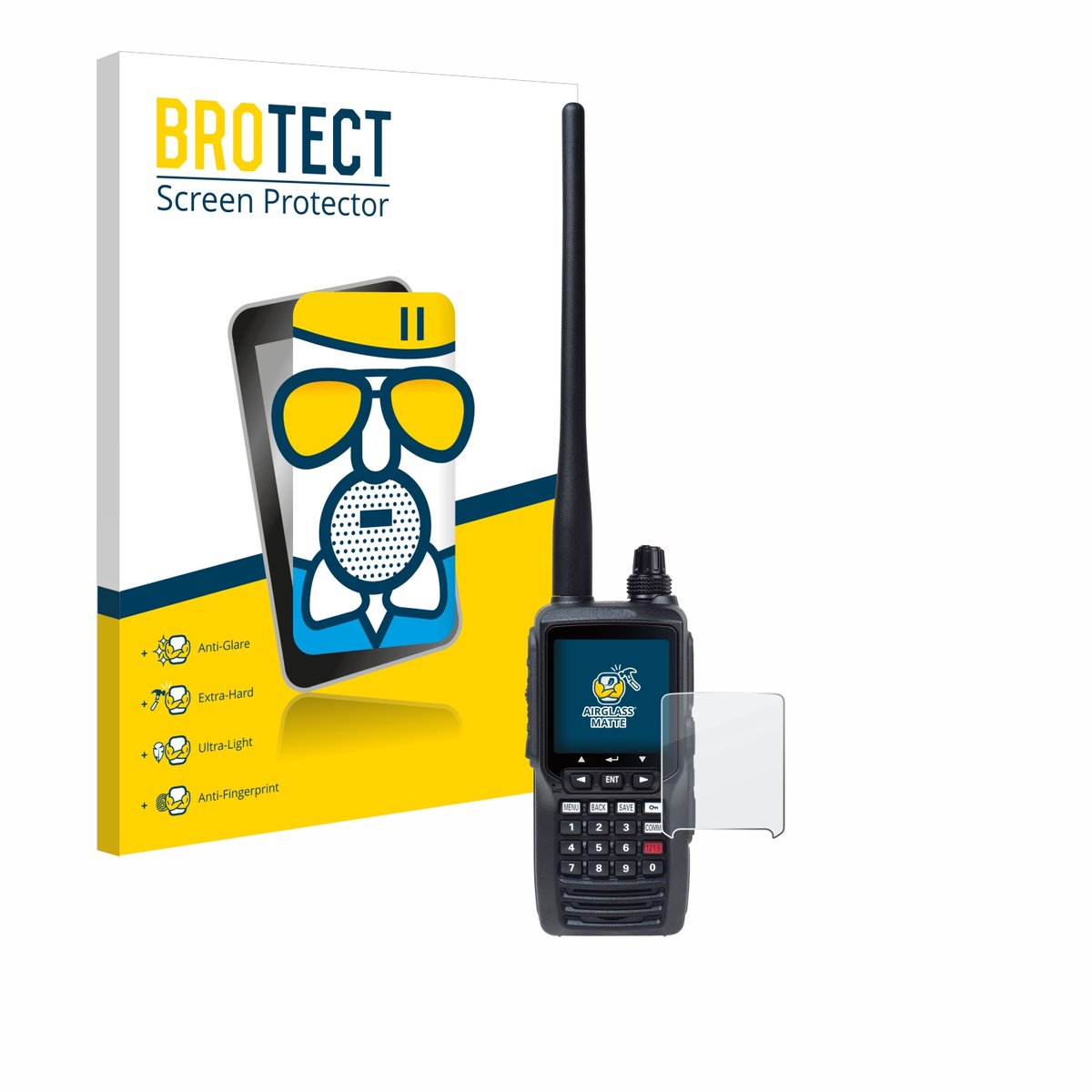 BROTECT - Screenprotector voor Yaesu FTA-550 - Folie Beschermfolie Beschermglas matte