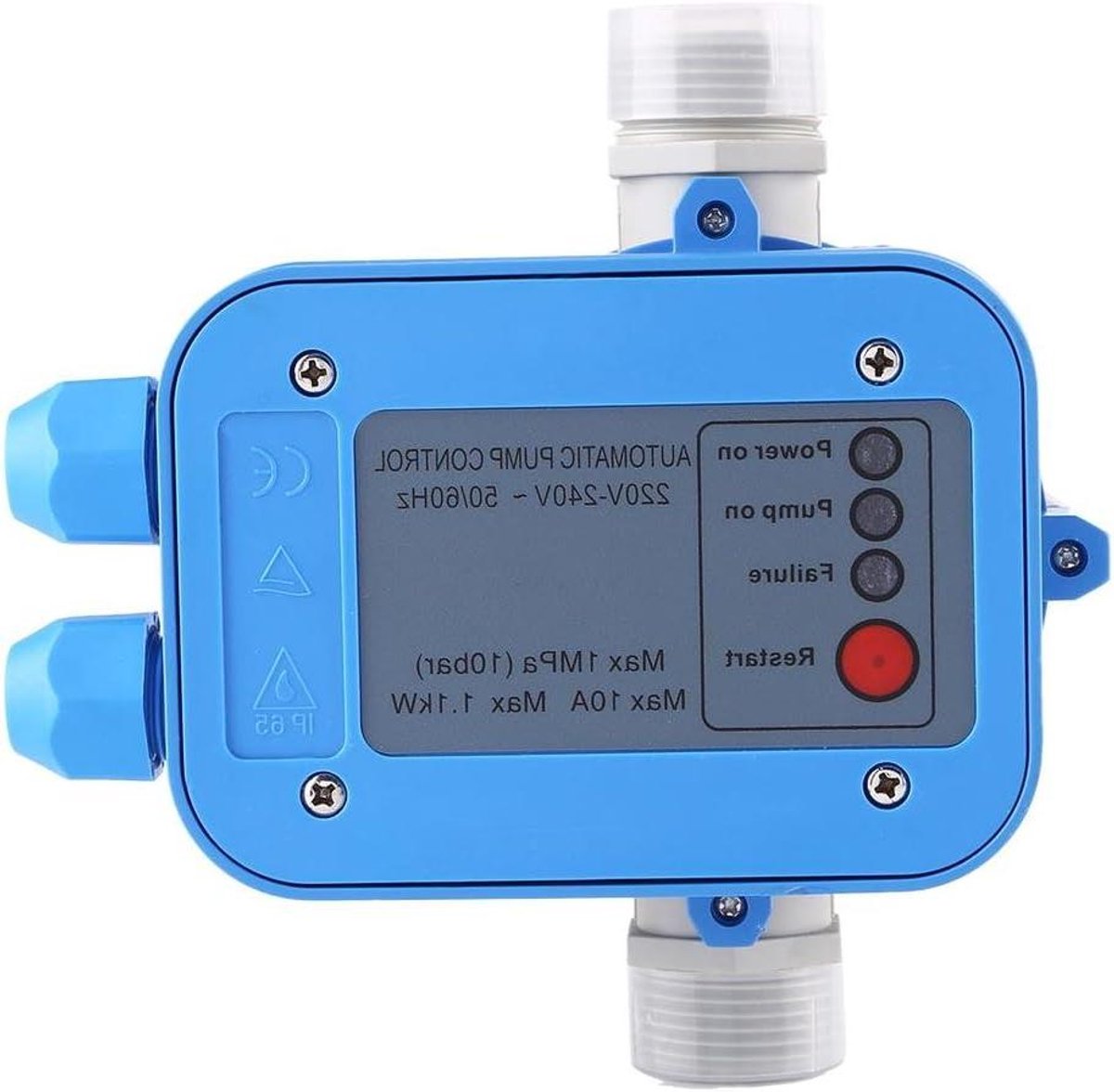 Automatische Pomp Regelaar - Waterdruk Controle - Constante Waterstroom - Intelligente Start/Stop - 1 Inch Aansluiting - Grijs