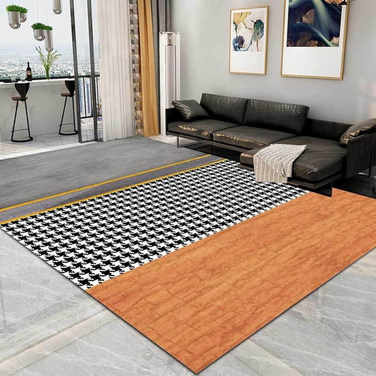 Rechthoekig vloerkleed - Zacht tapijt - Woonkamer inrichten - Antislip onderkant - 130 x 1