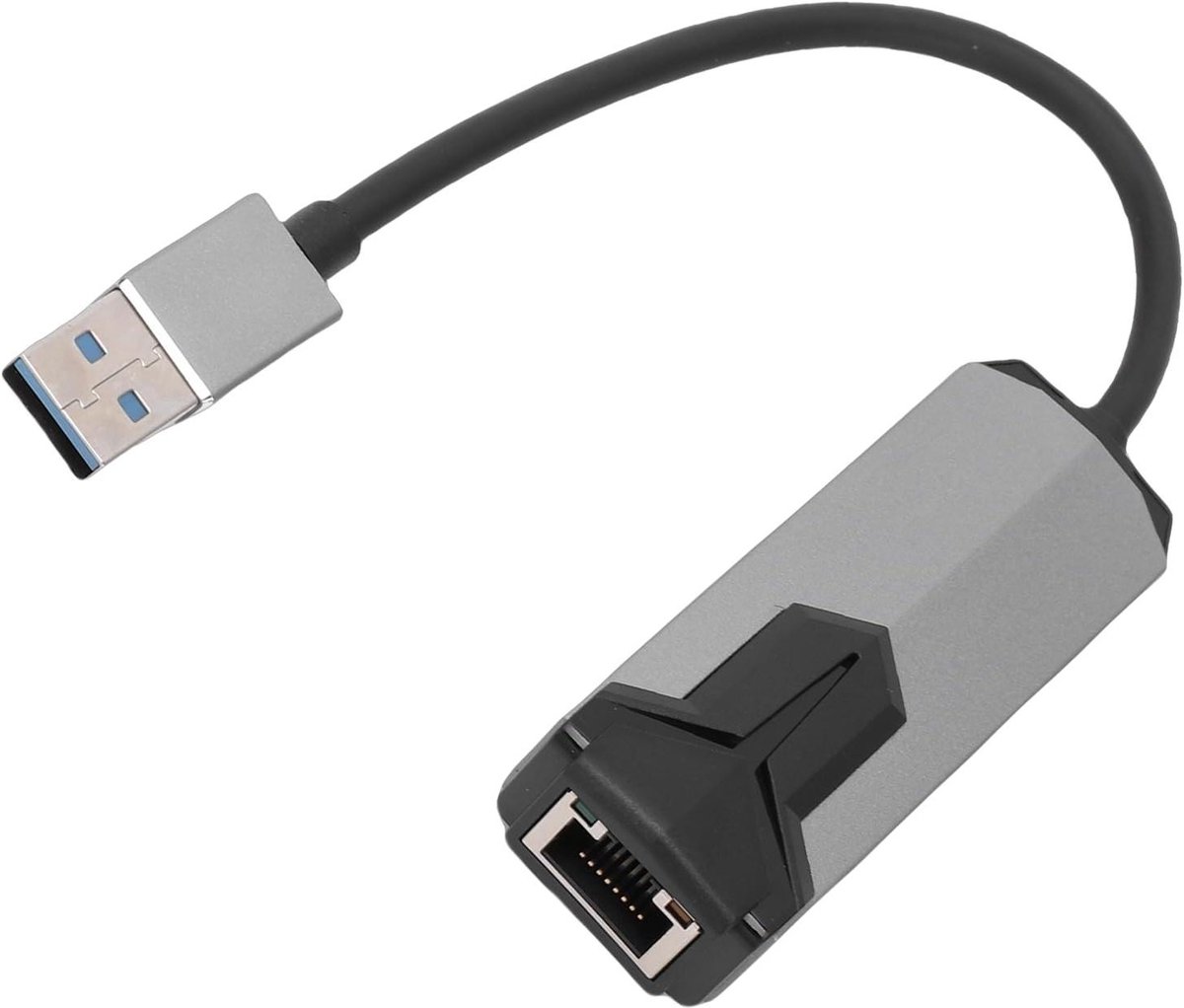Ethernet USB-adapter - Netwerkadapter RJ45 - Sneller Internet - 2500 Mbps Snelheid - 13 x 6 x 2 cm - Grijs